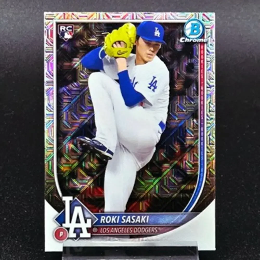 Roki Sasaki Bowman Chrome Mojo Topps RC Los Angeles Dodgers Star - Picture 4 of 5